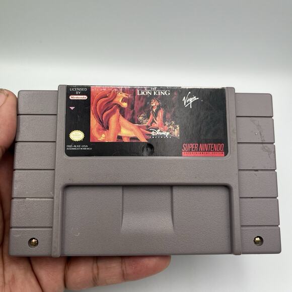 The Lion King (Super Nintendo SNES) Authentic Game Cart - Picture 1 of 6